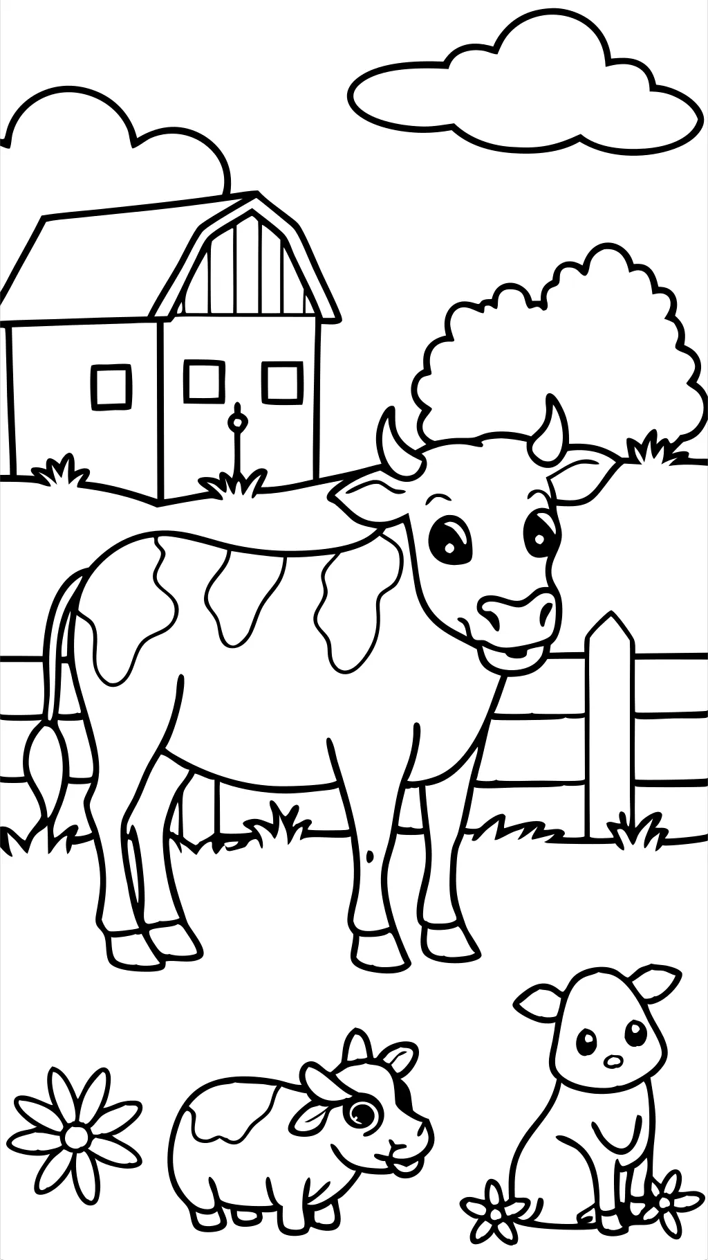 coloring pages cows